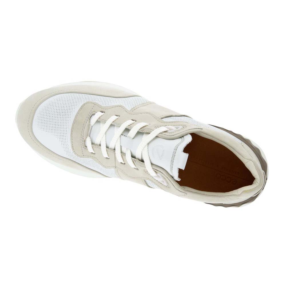 Men's Ecco Astir Retro Sneakers Beige / White | USA 597FDN